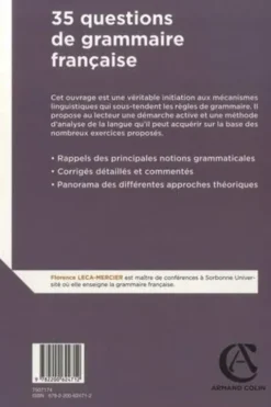 35 questions de grammaire française, Florence Mercier-Leca
