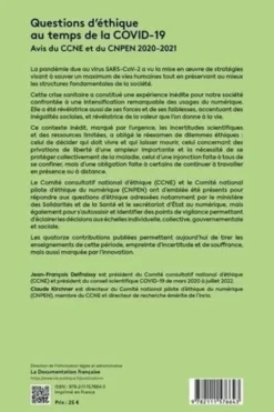 Questions d'éthique au temps de la COVID-19. Avis du CCNE et du CNPEN 2020-2021, Jean-François Delfraissy