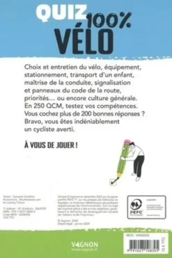 Quiz 100% vélo. 250 QCM réglementation et matériel..., Sylvanie Godillon