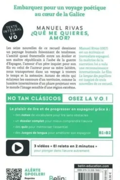 ¿ Qué me quieres, amor ? Edition en espagnol, Manuel Rivas