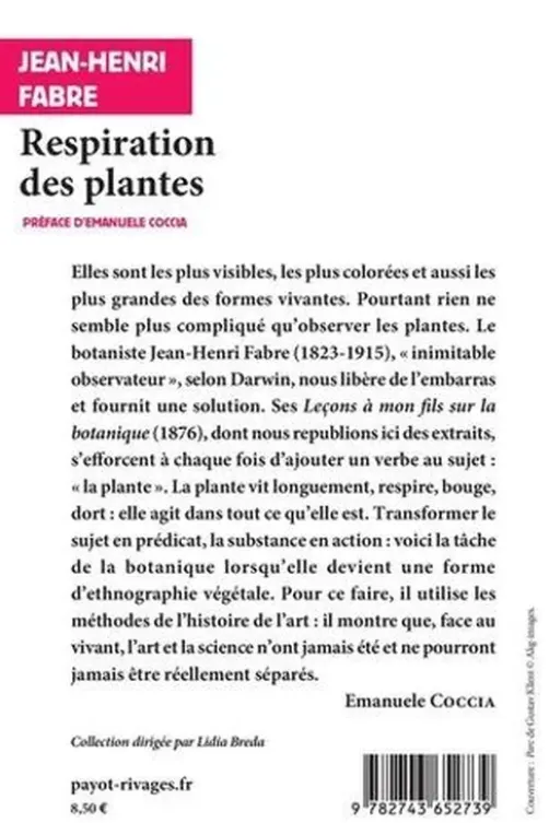 Respiration des plantes, Jean-Henri Fabre