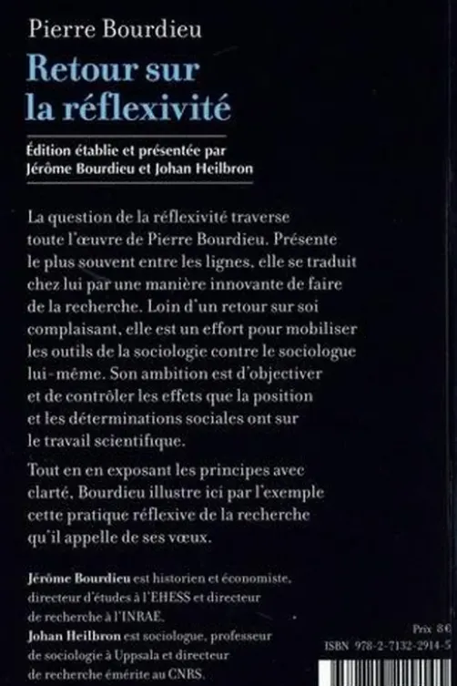 Retour sur la réflexivité, Pierre Bourdieu