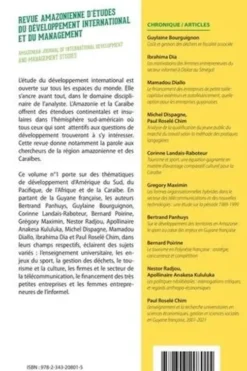 Revue amazonienne d'études du développement international et du management N° 1, Paul Rosele