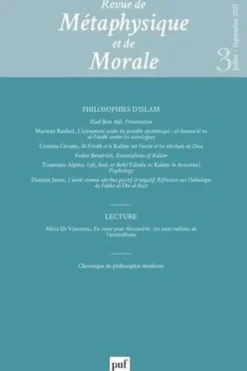 Revue de Métaphysique et de Morale N° 3, juillet-septembre 2025 : Philosophies d'islam, Denis Kambouchner
