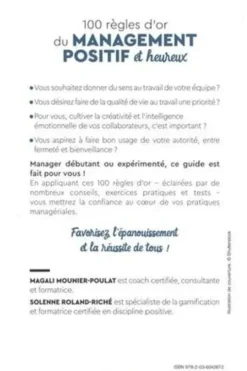 100 règles d'or du management positif et heureux, Magali Mounier-Poulat