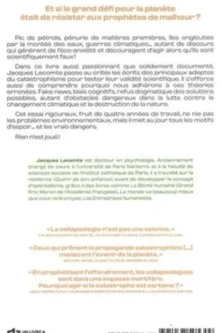 Rien n'est joué. La science contre les théories de l'effondrement, Jacques Lecomte