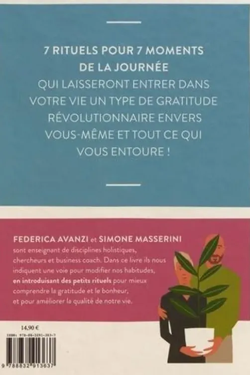 7 rituels quotidiens gratitude. Guide pratique pour rendre chaque geste plus conscient, Federica Avanzi