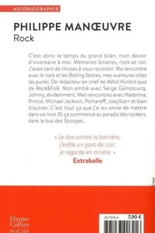 Rock. (roman autobiographique), Philippe Manoeuvre
