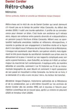Rétro-chaos. Mémoires, Daniel Cordier