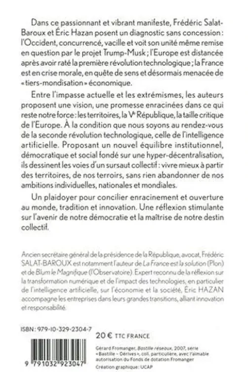 Révolution par les territoires. Une réponse française aux défis du monde, Frédéric Salat-Baroux