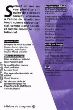 Salariat N° 1/2022 : Droit à l'emploi, droit au salaire ?, Bernard Friot