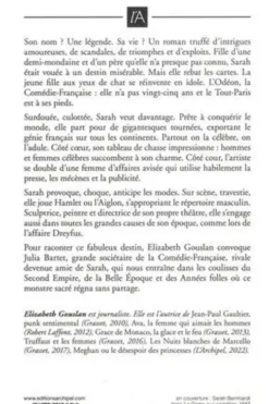Scandaleuse Sarah. La folle vie de Sarah Bernhardt, Elizabeth Gouslan