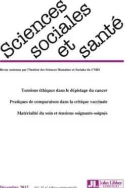 Sciences Sociales et Santé Volume 35 N° 4, décembre 2017, François-Xavier Schweyer