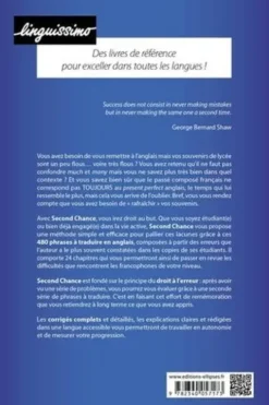 Second Chance B1-B2. Se remettre à l'anglais. 480 phrases-clés à traduire, corrigées et commentées, Jean-Max Thomson