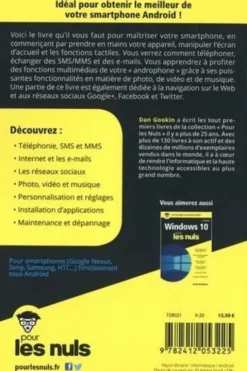 Smartphones Android poche pour les nuls. 7e édition, Dan Gookin