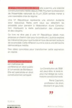 Sortir de la Ve. Pour une fabrique citoyenne de la Constitution, Carolina Cerda-Guzman