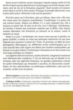 Sous tes pierres, Jérusalem. Quand l'archéologie fait l'Histoire, Marius Schattner