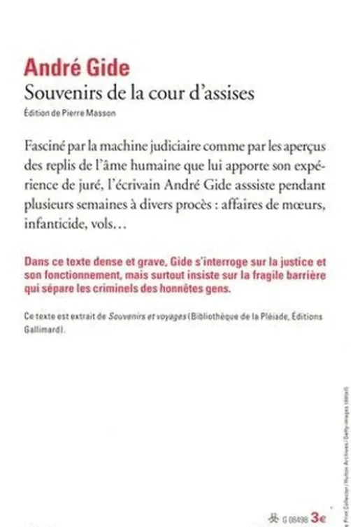 Souvenirs de la cour d'assises, André Gide