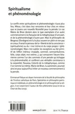 Spiritualisme et phénoménologie. Le "cas" Maine de Biran, Emmanuel Falque