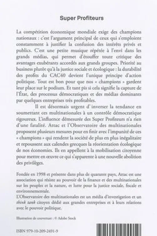 Super Profiteurs. Le petit livre noir du CAC 40, ATTAC France