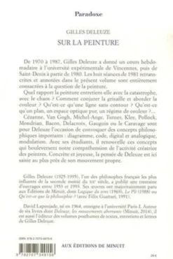 Sur la peinture. Cours mai-juin 1981, Gilles Deleuze