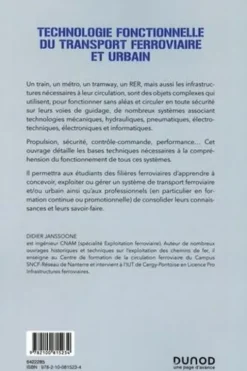 Technologie fonctionnelle du transport ferroviaire et urbain. Train - Métro - Tramway - RER, Didier Janssoone