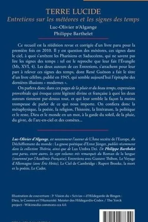 Terre lucide. Entretiens sur les météores et les signes des temps, Luc-Olivier d' Algange