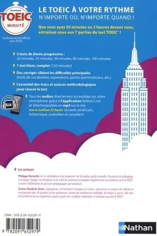 TOEIC minuté. Le TOEIC à votre rythme, Edition 2019, Philippe Hermelin