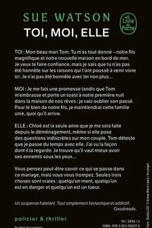 Toi, moi, elle, Sue Watson