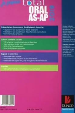 Total oral AS-AP. Concours aide-soignant et auxiliaire de puériculture, Edition 2019, Corinne Pelletier