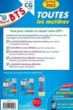 Toutes les matières BTS CG 1re et 2e années. Edition 2022, Bruno Bonnefous