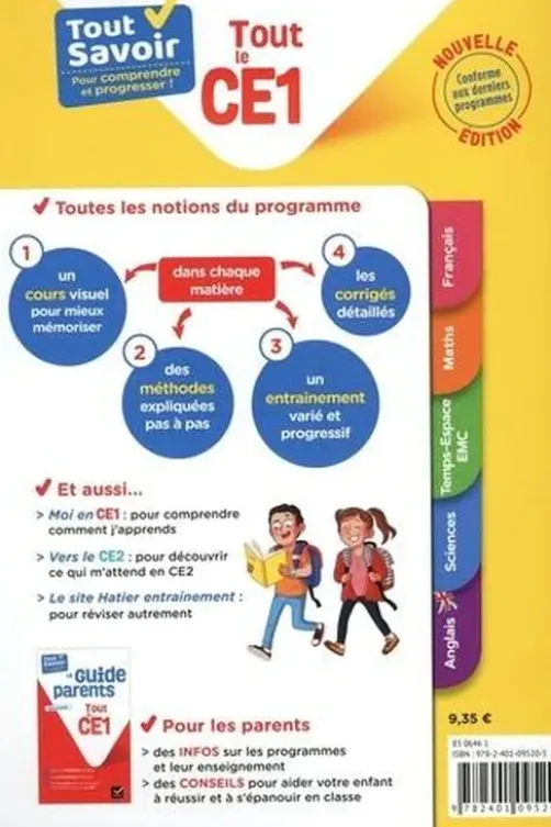 Tout le CE1. Avec le Guide parents détachable, Stéphanie Grison