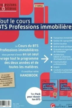 Tout le cours BTS Professions immobilières1re et 2e années. Toutes les matières du BTS, Edition 2022-2023, Patrice Battistini