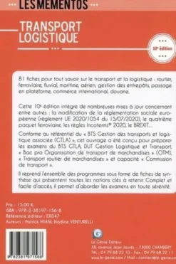 Transport logistique. 10e édition, Patrick Miani