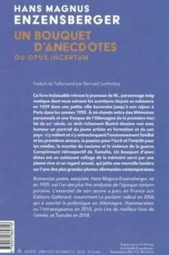 Un bouquet d’anecdotes. Ou opus incertum, Hans Magnus Enzensberger