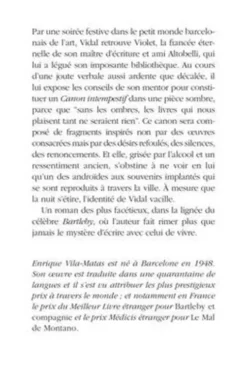 Un canon de chambre noire, Enrique Vila-Matas
