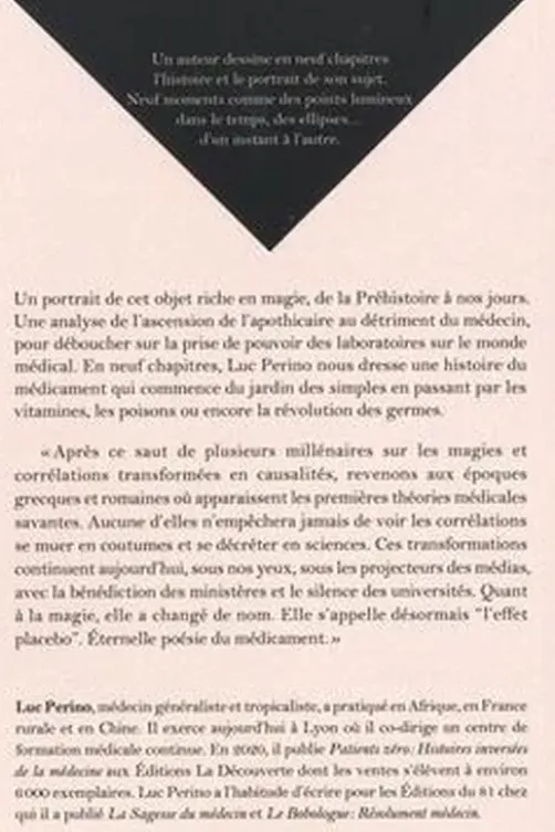 Une brève Histoire du Médicament, Luc Perino