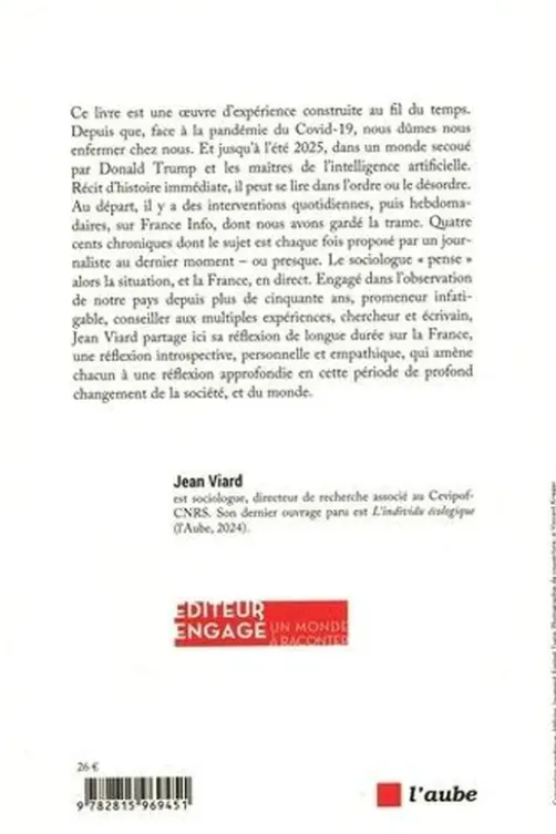Une France bousculée, Jean Viard