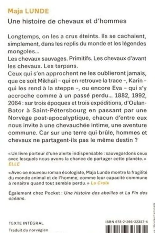Une histoire de chevaux et d'hommes, Maja Lunde