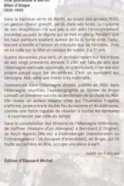 Une jeunesse à Berlin. Biland'étape 1926-1950, Günter de Bruyn