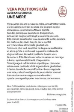 Une mère, Vera Politkovskaïa