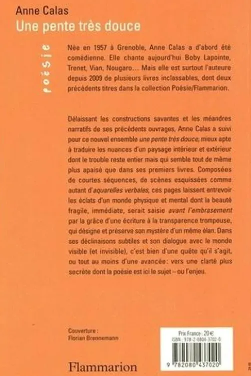 Une pente très douce, Anne Calas