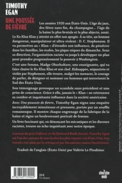 Une poussée de fièvre. L'histoire de la femme qui a fait chuter le Ku Klux Klan, Timothy Egan