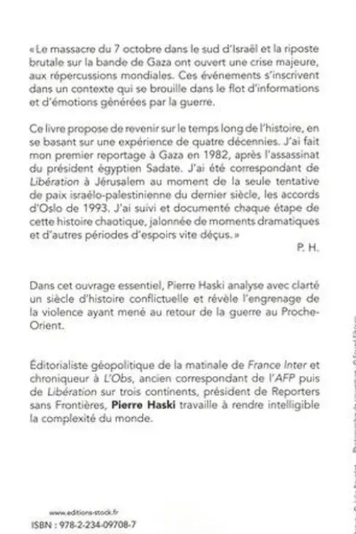 Une terre doublement promise. Israël-Palestine : un siècle de conflit, Pierre Haski