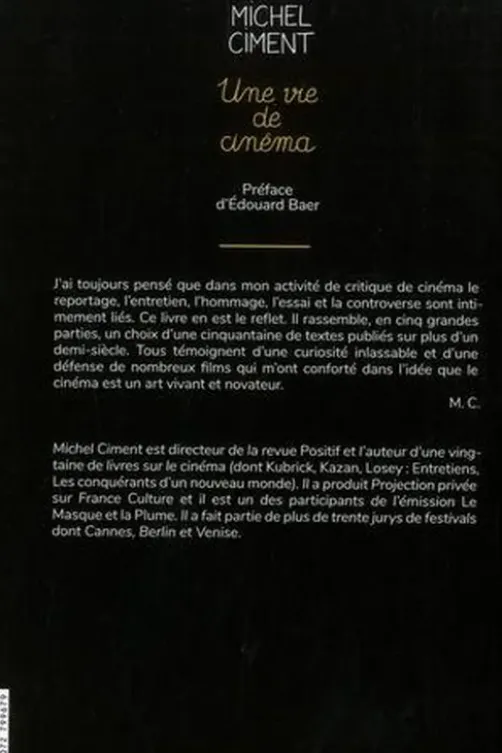 Une vie de cinéma, Michel Ciment