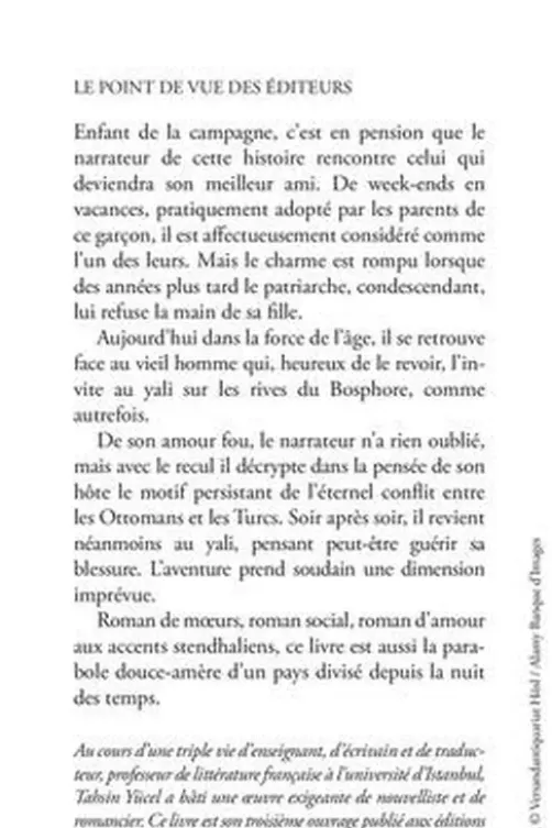 Un grand seigneur, Tahsin Yücel