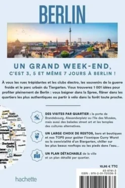 Un grand week-end à Berlin. Avec 1 Plan détachable, Hachette tourisme
