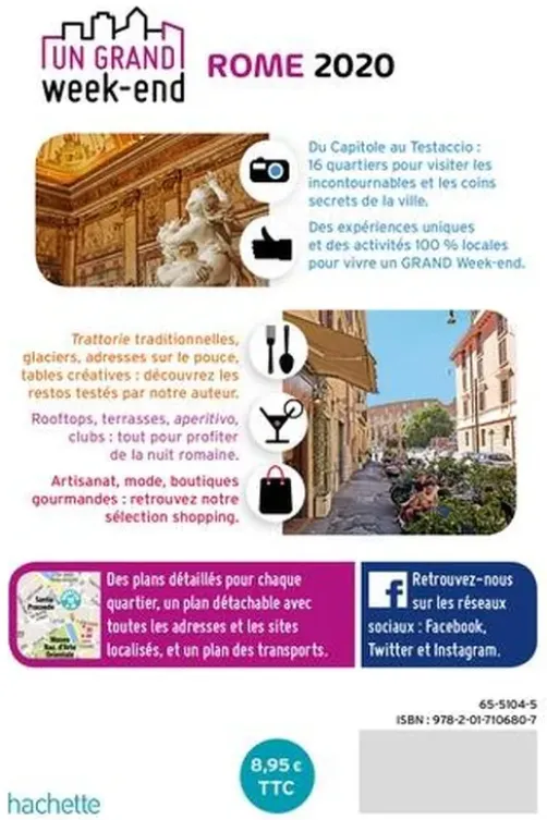 Un grand week-end à Rome. Edition 2020. Avec 1 Plan détachable, Lucie Tournebize