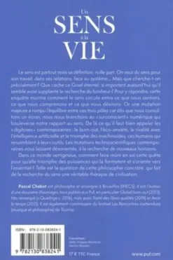 Un sens à la vie. Enquête philosophique sur l'essentiel, Pascal Chabot