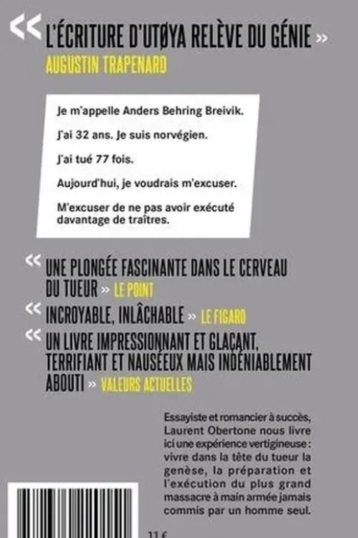 Utoya, Laurent Obertone